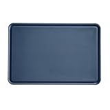 KitchenAid Classic Plastic Cutting Board with Perimeter Trench and Non Slip Edges, Dishwasher Safe, 12 x 18 inch, Ink Blue