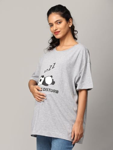 Image of The Mom Store Mom T-Shirt | Cotton | Pre and Post Pregnancy | Quirky Statements | Comfortable | Oversized