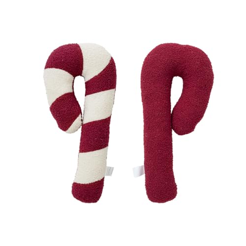 MOCOFO Weihnachtliche Deko-Kissen Set, 23x52cm Zuckerstangen-Kissen...