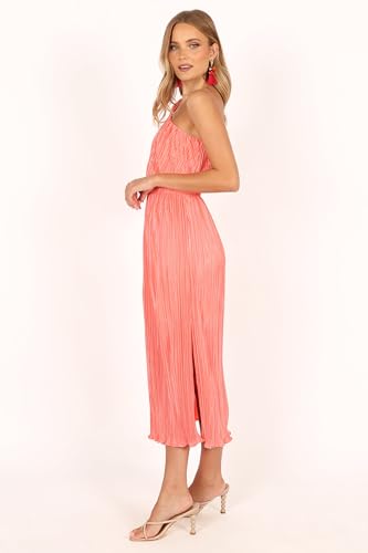 Image of Petal & Pup Women's Pontee One Shoulder Pleated Midi Dress
