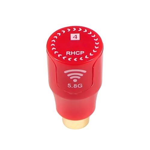 FEICHAO Mini Stubby 5·8G LHCP Antenna SMA RP-SMA for Drone System (Red,Compatible with VA·XIS)