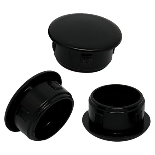 Image of (Pack of 40) Jet Black Plastic Hole Plugs 0.71 inch x 0.59 inch (18 x 15 mm), Drill Hole Cover Caps, Furniture Hole Plug, Screw Hole Plugs