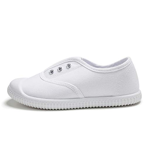 Harvest Land HL19-LB19001-4D Little Kid Slip On Sneakers Unisex Child Comfortable Canvas Shoes thumb #1