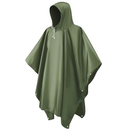 LEEPAT Waterproof Rain Ponchos, EVA Portable Adults Waterproof Ponchos, Reusable raincoat with Hoods for Camping, Hiking Travel, Amusement Parks, Festival