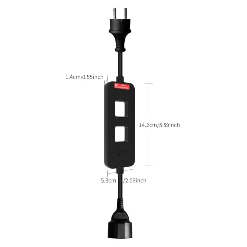 Image of 2Pcs KJ79D AC Line Splitter, Line Splitter for Clamp Meter, 10x Measurement, 15A Max Current, for US Outlets(Black) (KJ79D Black 1pcs)