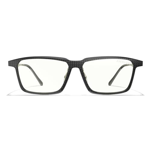 Image of ANYLUV Blue Light Glasses Men, Stylish Square Carbon Fiber Eyewear, Anti Eyestrain, Lightweight Mens Computer Gaming Glasses