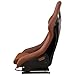 Size L Jiabeir Piece Universal Strong Fiberglass Back Racing Bucket Seat Brown PVC Leather Suede Center Stitching With Double Sliders Fit For Driving Car Use