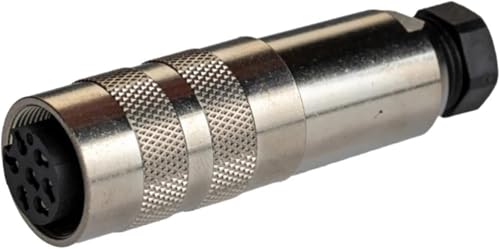 Conector miniatura industrial macho hembra de 12 posiciones con rosca M16 para cable 3