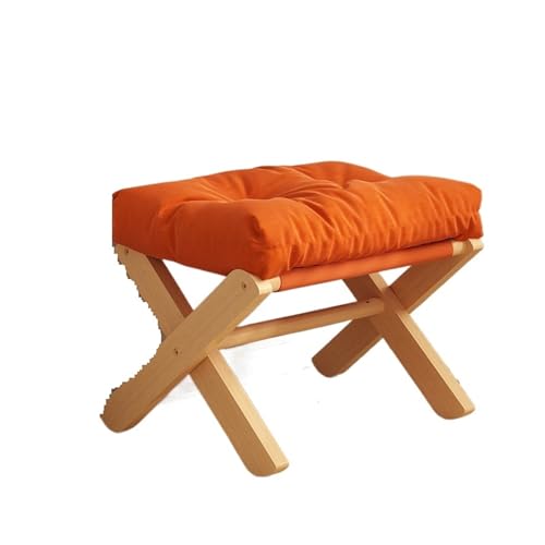 DSFIHJO Reposapies Sofa Reposapiés pequeño for el hogar, Taburete Plegable for sofá, for Sala de Estar, bajo Madera Haya for Ocio, Escritorio portátil Puff almacenaje(Color 09)