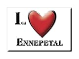 Fridge Magnet of Ennepetal in the province of Ennepe Ruhr Kreis realized with the followings elements:
