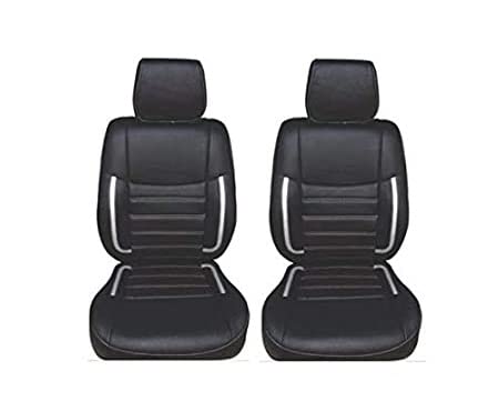 AUTOXYGEN Car PU Leather Luxury seat Cover Front & Rear Accessories for Swift Till 2017 (Black & Silver, 1008)