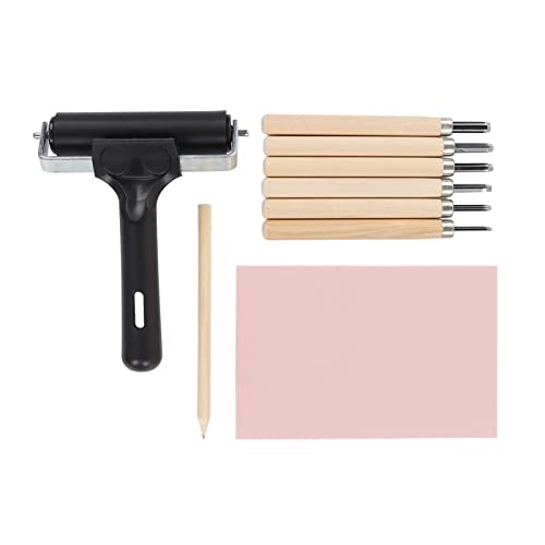 Kit de Fabricação de Carimbos de Borracha, Carimbos de Madeira, Bloco de Escultura Em Borracha, Conj