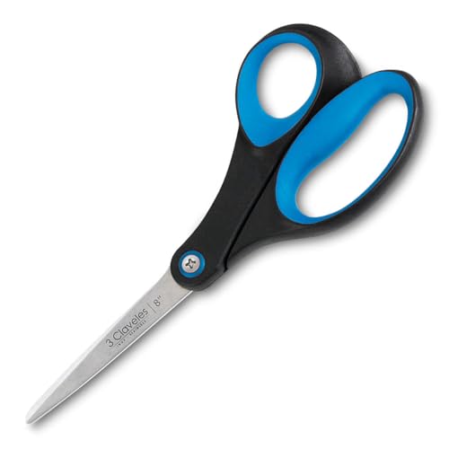3Claveles 440 - Tijera para cocina de 8 pulgadas, mango Soft Grip