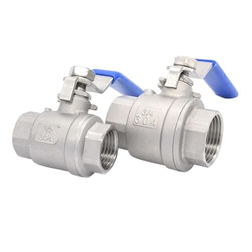 Válvula de bola hembra DN40 de acero inoxidable SS304 para tuberías con rosca 2P y mango vinilo 2