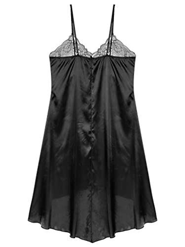 Men's Sissy Lingerie V Neck Crossdresser Nightwear Sheer Lace Chemise Mini Teddy Dress4