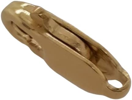 7MM 14K Solid Yellow Gold Oval Lobster Clasp Made in Italy by CRAFT WIRE - Image 6