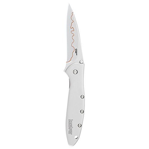 Image of Kershaw Leek, BlackWash Pocket Knife (1660BLKW); 3 Sandvik 14C28N Steel Blade, 410 Stainless Steel Handle, BlackWash Finish, SpeedSafe Assisted Open, Frame and Tip Locks, Reversible Pocketclip; 3 OZ