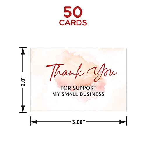 Image of Clickedin - 50 Pieces Thank You Greeting Card Tags for Greet Buyers