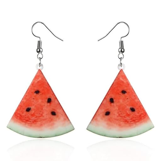 ZILZUFA Pendientes Sandía para Mujer, Lindos y Divertidos Pendientes Colgantes, Pendientes de Fruta para Mujeres y Niñas | Ya disponible en tu tienda friki favorita! En mundofriki.es!