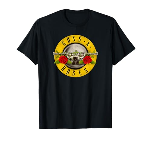 Guns 'n' Roses Hard Rock Band Bullet Logo by Rock Off Camiseta