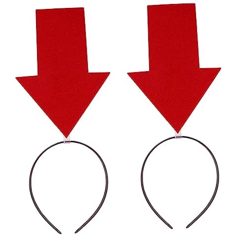 PLAFOPE 2pcs Funny Props Funny Hair Accessories Arrow Headpiece Funny Hair with Arrowhead Photo Booth Headband Head Band Funny Arrow Funny Hair Hoop Costume Arrow down Headband Cloth Red Cover