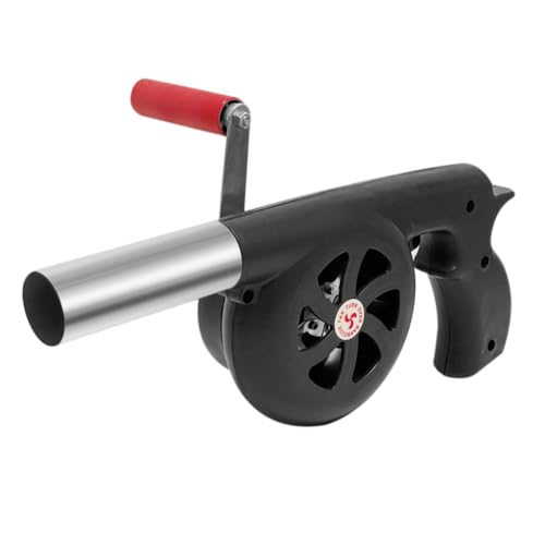 BOJIUSARL Souffleur pour barbecue,Souffleurs portables à manivelle,Soufflet d'allumage rapide Briquet de cuisine pour Camping en plein air camping Pique-nique...