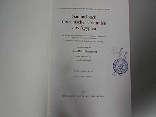 Sammelbuch Griechischer Urkunden Aus Agypten: Nr. 14069-15202