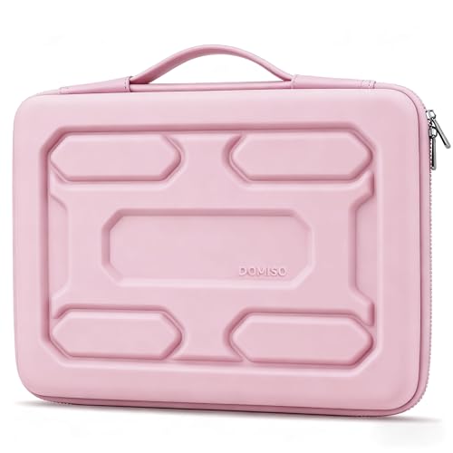 DOMISO 15.6 inch Laptop Sleeve with Handle Shockproof Waterproof EVA Protective Case for 15.6 Yoga 720 IdeaPad 310 320 ThinkPad T570/Legion 5 Gen 6/HP Envy 15/15.6 Notebooks Pink