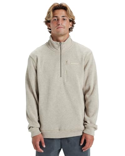 Quiksilver Keller - Half-Zip Sweatshirt for Men - Sweatshirt mit Halbreißverschluss - Männer - Beige.