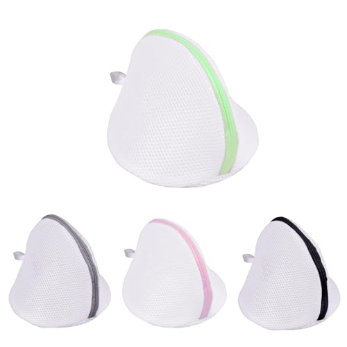 Bra Washing Machine Bag Mesh Washing Bag with Zipper 4 Pcs 4 Colors