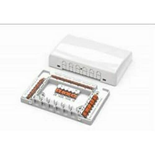 WAGO Junction box; Wiring center; for multicore cables; 221 Series; max. 4 mm² connectors; without splicing connectors; white