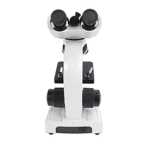 Image of Professional Compound Microscope 40X 5000X Magnification Metal Body with LED Lighting System Two Layer Mechanical Stage Fine Focus for Laboratory Inspection