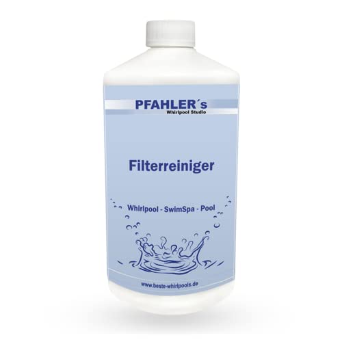 Pfahler´s Whirlpoolstudio Filterreiniger flüssig 1 Liter Filter Cleaner für Whirlpool und Pool Kartuschenreiniger Filterkartuschen Lamellenfilter Reiniger