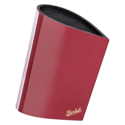 Berkel Bag Knife Block, Red | Holds Up to 6 Knives | Stylish Modern Design for Kitchen Knife Storage | Made in Italy