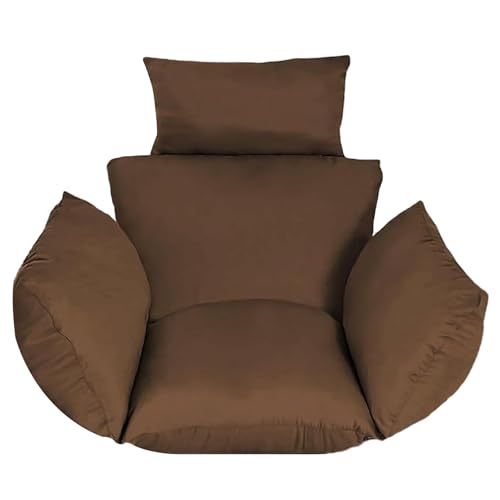 Coussin de chaise Egg imperméable marron avec appui-tête pour balançoire - 2