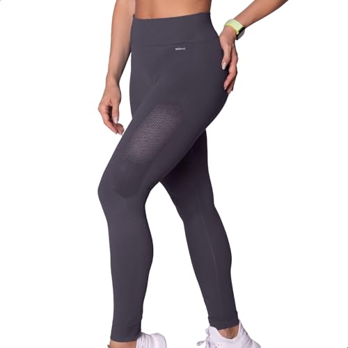 Leggings Poliamida de Cintura Alta com Microfuros Seamless Fitness Selene