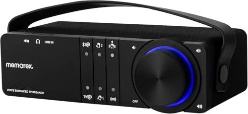 Memorex MX-CLRTV100 Wireless TV Sound Enhancing Speaker | Bluetooth, 3D Surround Sound, Clear Voice Technology, Long Battery Life | HDMI/Optical Connectivity, Private Listening, and Wireless Charging - Image 3