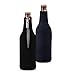 kwmobile 2x 330-500ml Flasche Flaschenkühler - für Bier und andere Getränke - aus isoliertem Neopren - Kühler in Schwarz Dunkelblau