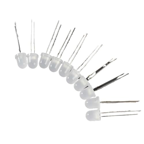 Diodes LED à diffusion de brouillard 8mm 50pcs composant électronique vert rouge bleu