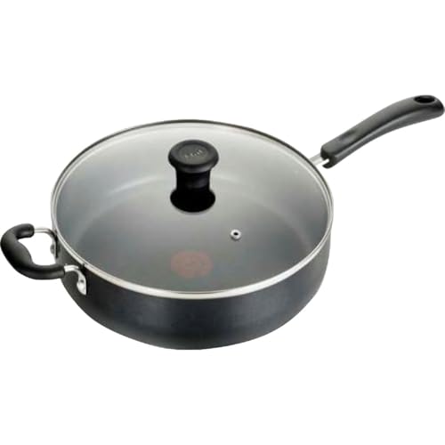 T-Fal Specialty Nonstick Saute Pan with Glass Lid 5 Quart, Oven Broiler...
