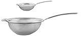 CIA Masters Collection Set of Two Very Fine Mesh Strainers 3-1/4 and 6-3/4