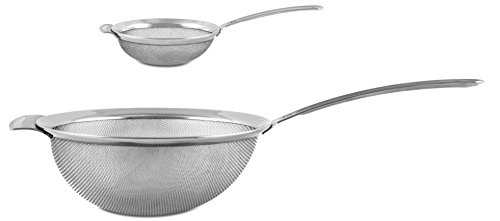 CIA Masters Collection Set of Two Very Fine Mesh Strainers 3-1/4 and 6-3/4
