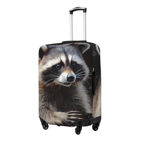 Travel Luggage Covers For Suitcase, Raccoon Elastic Suitcase Protector Washable Anti-Scratch Suitcase Baggage Cover Luggage Protector Fits 18-32 Inch Luggage2