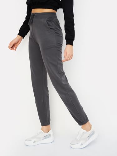 Image of Max Women Mid Rise Solid Sports Joggers