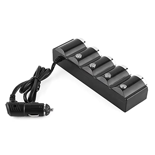 Adaptador de Cargador de Potencia de 4 Zócalo con 2 Puertos USB, Divisor de Encendedor de Cigarrillo de Automóvil de Carga Rápida, 4 Puertos, Luz Indicadora Azul, Fusible