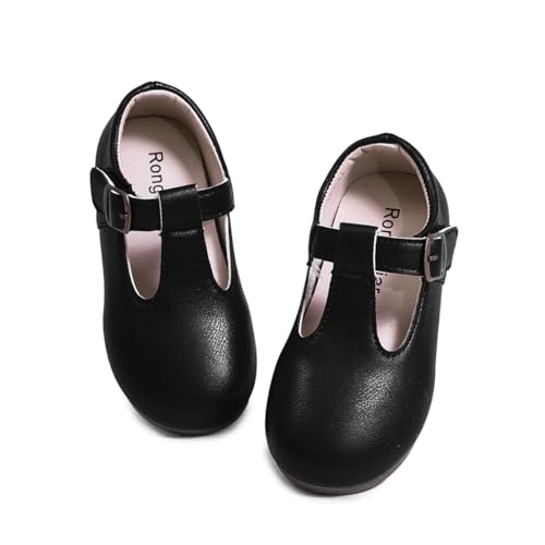 Girls' Mary Jane Shoes – Red Dress Shoes with Buckle, Perfect for School and Uniform, Comfortable and Stylish Girls' Shoes