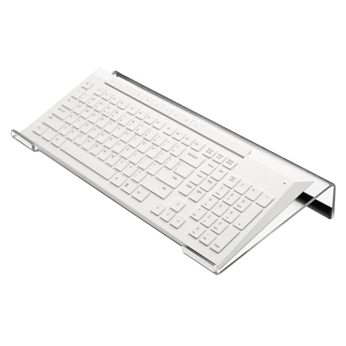 Tastaturhalter - Transparent ergonomischer Neigeablage Hebegerät für Tippkomfort | Computerstütze entlastende Eingabe | Bürogestell Arbeitsplatz Zuhause Schule