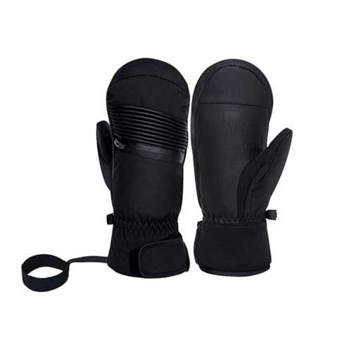 Winter Ski Gloves 1 Pair Waterproof Keep Warm Snow Mittens Snowboard Gloves Adults Snow Mitts for Running Skating Outdoor- Total Length 25.5cm2