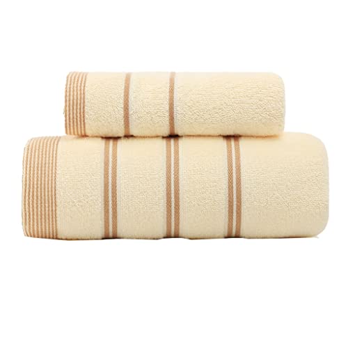 Serviette de bain en coton pour adultes - Kit duo 70x34cm et 140x70cm