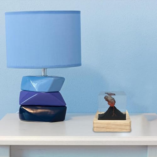 Lampe volcan LED rouge avec simulation d'éruption et colonne d'eau - 6